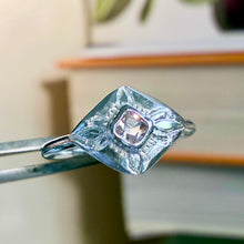 Load image into Gallery viewer, White Tea Topaz Tile Ring (R)