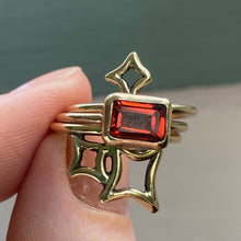 Load image into Gallery viewer, Orange Sapphire Ring Set (L / 6)