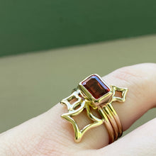 Load image into Gallery viewer, Orange Sapphire Ring Set (L / 6)