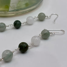Load image into Gallery viewer, Green Agate Earrings