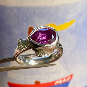 Alexandrite Fish Ring (N / 6 1/2)